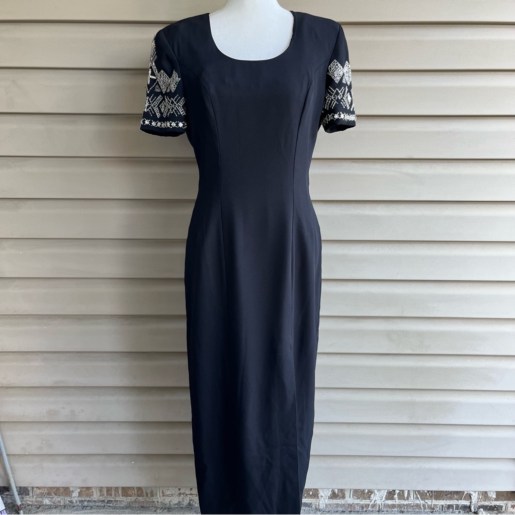 Liz Claiborne Vintage Beaded Event Dress  Size 8